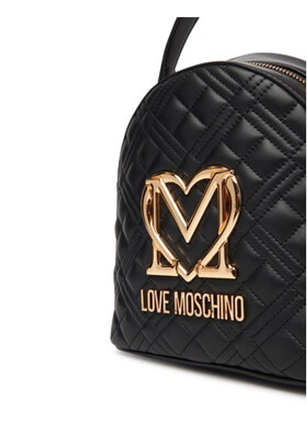 Love Moschino - LOVE MOSCHINO Plecak JC4304PP0MK1200A Czarny. Kolor: czarny. Materiał: skóra