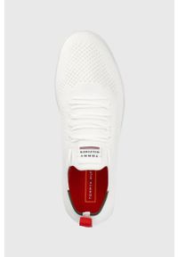 TOMMY HILFIGER - Tommy Hilfiger sneakersy kolor biały. Nosek buta: okrągły. Zapięcie: sznurówki. Kolor: biały. Materiał: materiał, guma, włókno #3