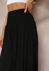 Renee - Czarne Plisowane Spodnie Szerokie z Bawełny Jaina. Kolor: czarny. Materiał: bawełna. Sezon: lato #2