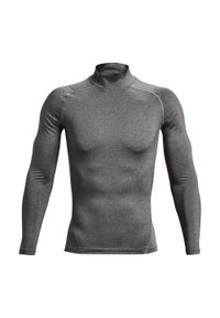 Koszulka fitness męska Under Armour Ua Hg Armour Comp Mock z długim rękawem. Kolor: szary. Długość rękawa: długi rękaw. Długość: długie. Sport: fitness #1