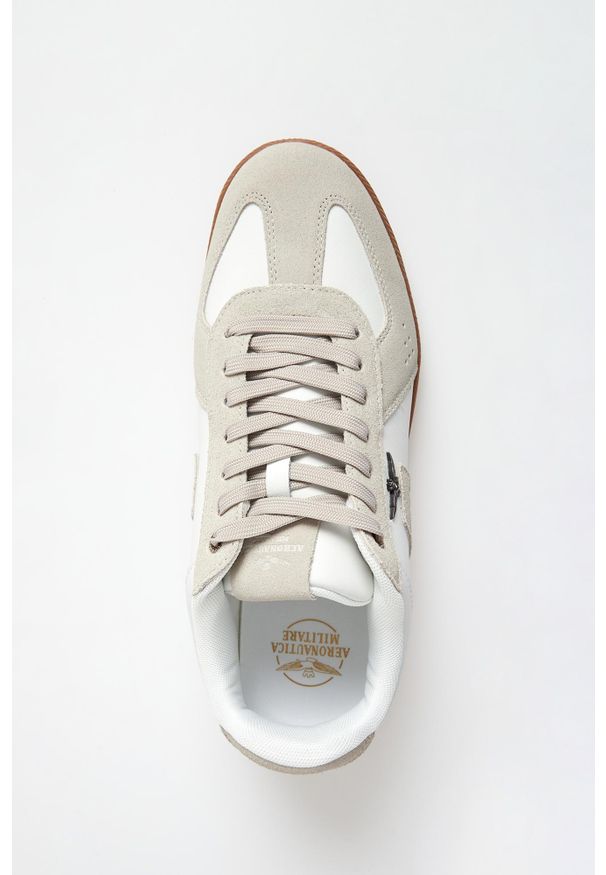 Aeronautica Militare - Sneakersy męskie skórzane AERONAUTICA MILITARE. Materiał: skóra