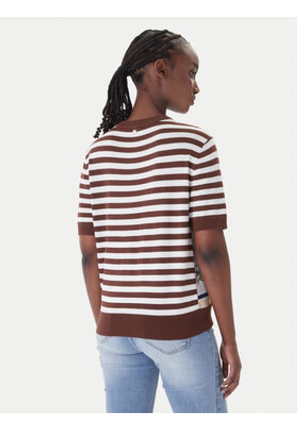 Liu Jo T-Shirt WA6386 MS49I Brązowy Regular Fit. Kolor: brązowy. Materiał: wiskoza