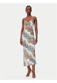 Just Cavalli Sukienka letnia 80PAO925 NS837 Błękitny Slim Fit. Kolor: niebieski. Materiał: wiskoza. Sezon: lato #1