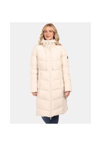 Damski płaszcz ocieplany Kilpi SALI-W. Kolor: beżowy. Sport: turystyka piesza #1
