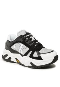 Calvin Klein Jeans Sneakersy Chunky Runner Vibram Lth Mix YM0YM00719 Biały. Kolor: biały. Materiał: materiał #2