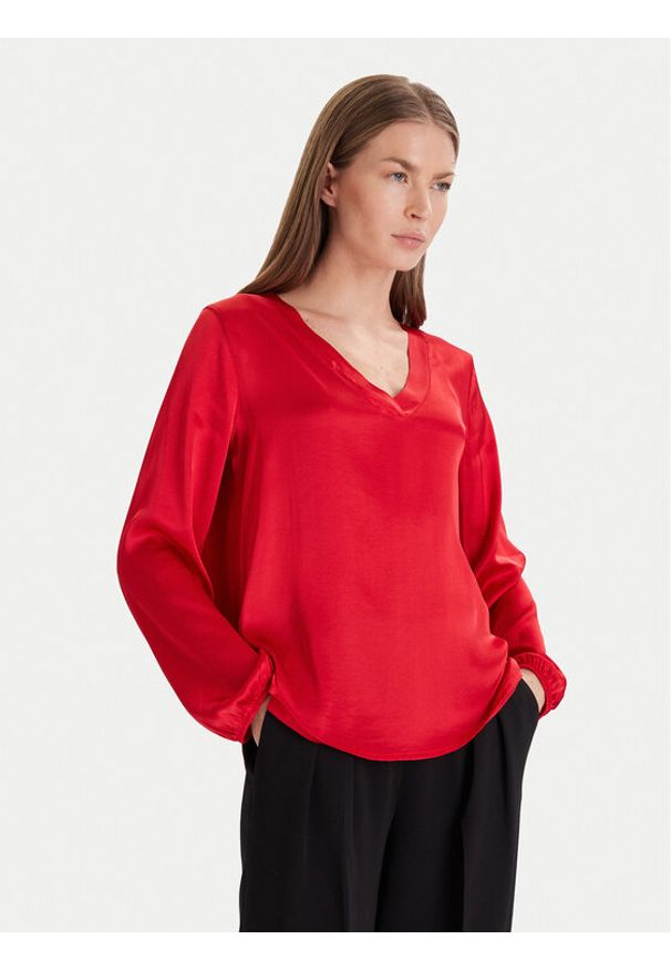 Maryley Bluzka 25IB824/18MA Czerwony Regular Fit. Kolor: czerwony. Materiał: wiskoza