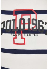 Polo Ralph Lauren bluza męska kolor biały z kapturem wzorzysta. Typ kołnierza: kaptur, polo. Kolor: biały. Materiał: dzianina. Wzór: nadruk #3