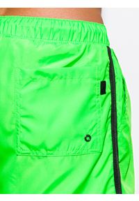 Ombre Clothing - Kąpielówki męskie W251 - zielone - L. Kolor: zielony. Materiał: poliester. Wzór: aplikacja #3