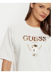 Guess T-Shirt V4YI06 I3Z14 Écru Boxy Fit. Materiał: bawełna