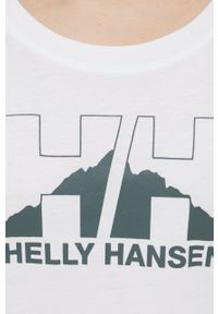 Helly Hansen - T-shirt. Okazja: na co dzień. Kolor: biały. Materiał: dzianina. Wzór: gładki. Styl: casual #3