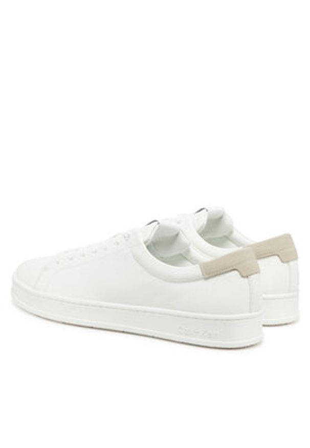 Calvin Klein Sneakersy Low Top Lace Up Nu HM0HM01758 Biały. Kolor: biały. Materiał: skóra