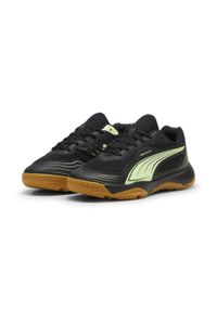 Puma - Młodzieżowe buty do sportów halowych Solarflash III PUMA. Kolor: czarny, żółty, wielokolorowy