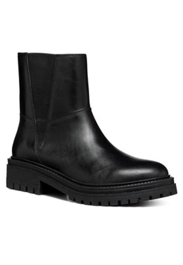 Geox Botki D Iridea D46HRC 00043 C9999 Czarny. Kolor: czarny. Materiał: skóra