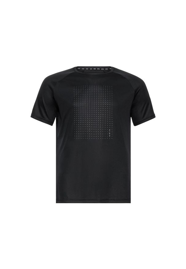 Koszulka męska Odlo ESSENTIAL PRINT T-shirt crew neck s/s. Kolor: czarny. Wzór: nadruk. Sport: fitness