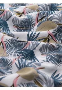 Ombre Clothing - Wiskozowa wzorzysta męska koszula z krótkim rękawem – palmy V7 - Rozmiar: L. Okazja: na co dzień. Kolor: biały. Materiał: wiskoza. Długość rękawa: krótki rękaw. Długość: krótkie. Wzór: gładki, kolorowy. Styl: klasyczny, wakacyjny, casual