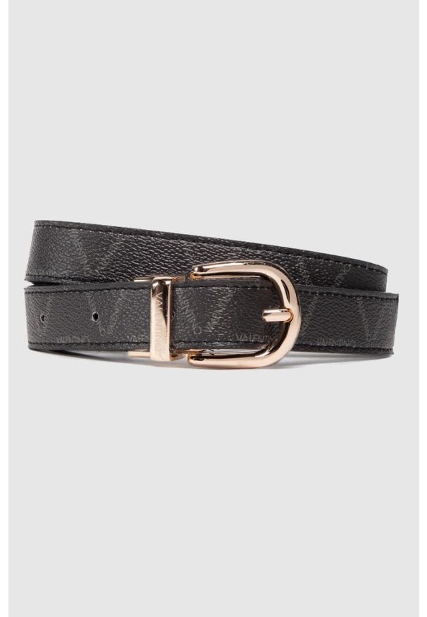 Valentino by Mario Valentino - VALENTINO Czarny dwustronny pasek damski, Rozmiar L. Kolor: czarny