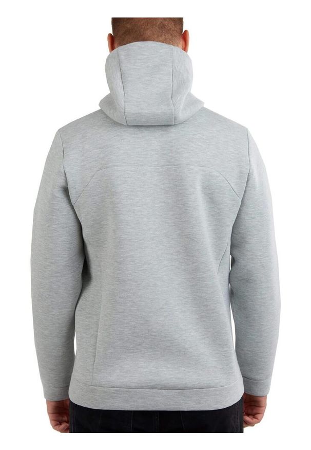 FUNDANGO - Bluza męska z kapturem Fundango Hamal Tech. Typ kołnierza: kaptur. Kolor: szary. Materiał: polar