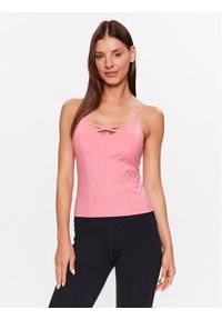 Guess Top Ella V3GP17 MC04A Różowy Regular Fit. Kolor: różowy. Materiał: syntetyk