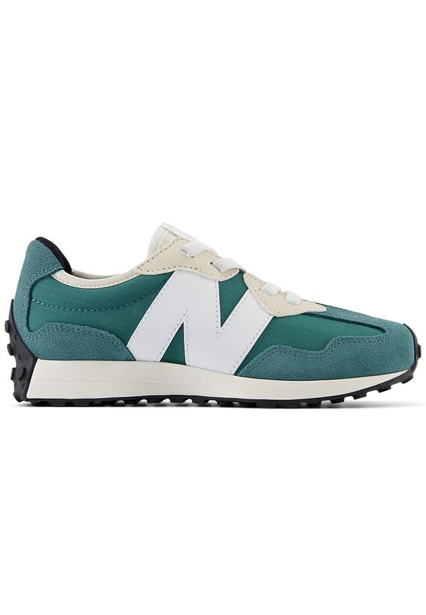 Buty dziecięce New Balance PH327BD – zielone. Okazja: na co dzień. Kolor: zielony. Materiał: materiał, syntetyk, guma. Szerokość cholewki: normalna