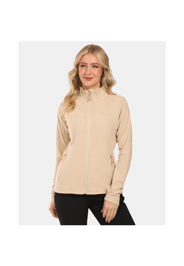 Damska polarowa warstwa środkowa Kilpi GLAMER-W. Kolor: beżowy. Materiał: polar. Sezon: zima. Sport: narciarstwo