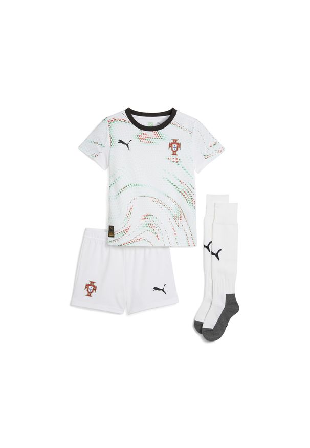 Puma - Dziecięcy zestaw wyjazdowy Portugalia 2025 PUMA White Black. Kolor: czarny, biały, wielokolorowy. Materiał: dresówka. Styl: sportowy
