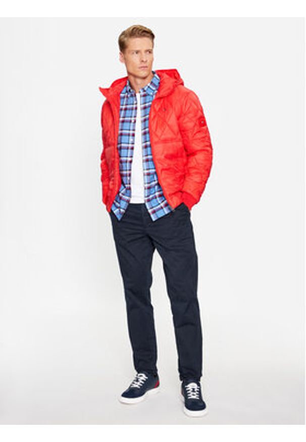 TOMMY HILFIGER - Tommy Hilfiger Kurtka przejściowa MW0MW32766 Czerwony Regular Fit. Kolor: czerwony. Materiał: syntetyk