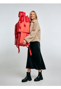 Big-Star - Spódnica damska midi satynowa czarna Eleni 906. Okazja: na co dzień. Kolor: czarny. Materiał: satyna. Styl: elegancki, casual, wizytowy #3