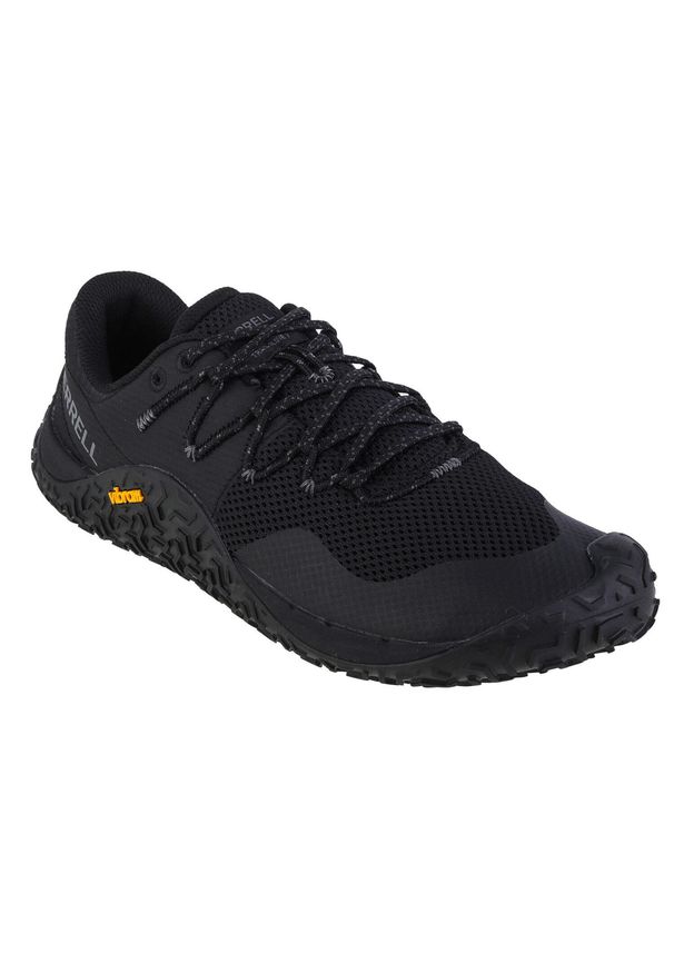 Buty do biegania męskie, Merrell Trail Glove 7. Kolor: czarny. Materiał: guma, skóra, tkanina, materiał, syntetyk