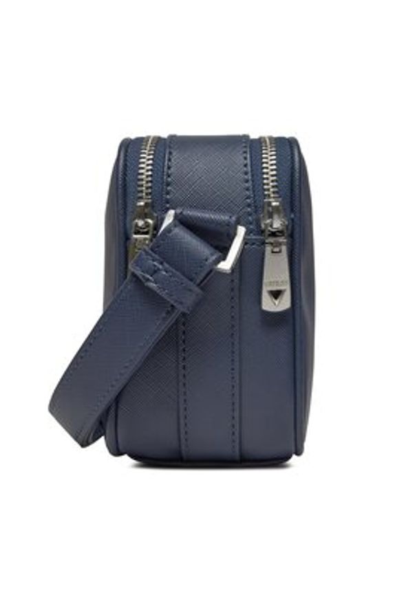 Guess Saszetka Certosa Saffiano Eco Mini Bags HMECSA P3329 Granatowy. Kolor: niebieski. Materiał: materiał