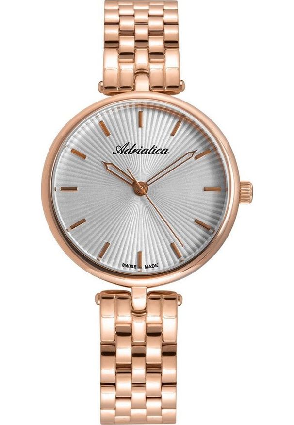Zegarek Adriatica Zegarek damski Adriatica A3743.9117Q różowe złoto. Kolor: złoty, wielokolorowy, różowy
