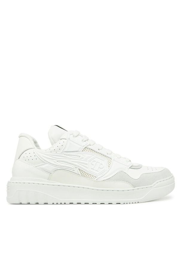 Philipp Plein - PHILIPP PLEIN Sneakersy SAES MSC4017 PLE010N01 Biały. Kolor: biały. Materiał: skóra