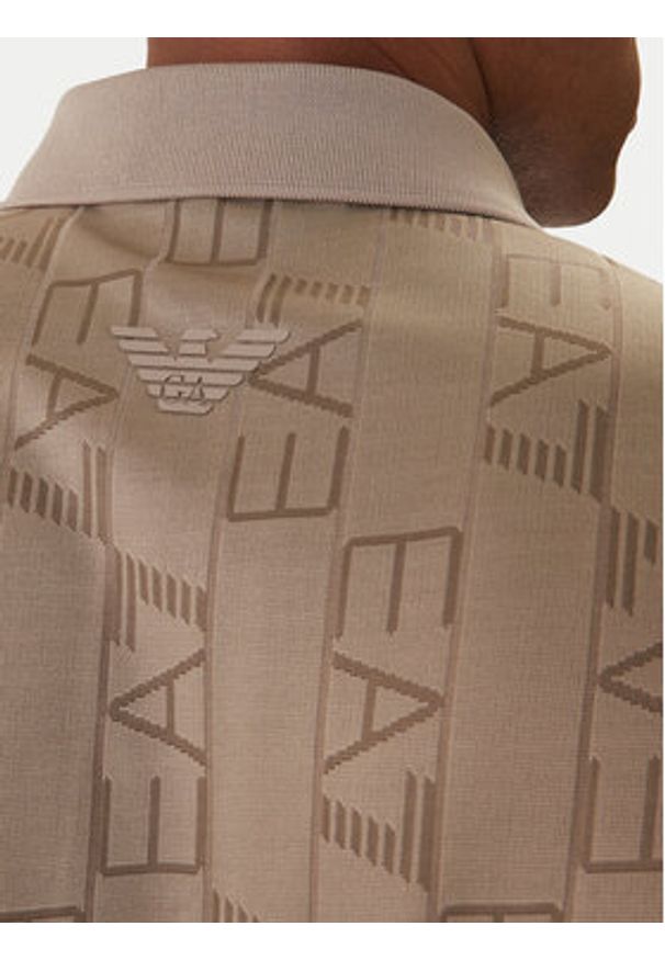 EA7 Emporio Armani Polo 7M001287 AF22277 Beżowy Regular Fit. Typ kołnierza: polo. Kolor: beżowy. Materiał: syntetyk