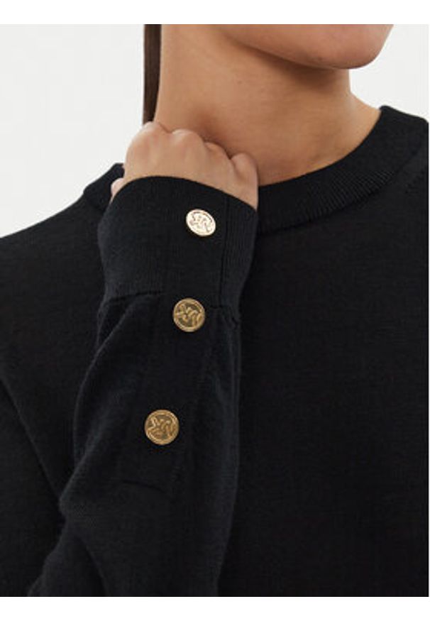 MICHAEL Michael Kors Sweter MS460XH4VR Czarny Regular Fit. Kolor: czarny. Materiał: wełna