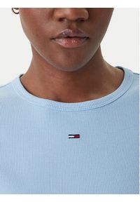Tommy Jeans T-Shirt Essential DW0DW17383 Błękitny Slim Fit. Kolor: niebieski. Materiał: bawełna #2