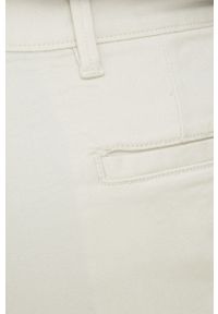 Sisley spodnie męskie kolor beżowy dopasowane. Kolor: beżowy #4