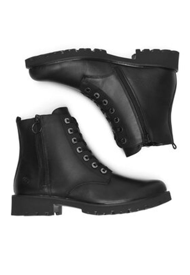 Remonte Trzewiki D8671-01 Czarny. Kolor: czarny. Materiał: skóra