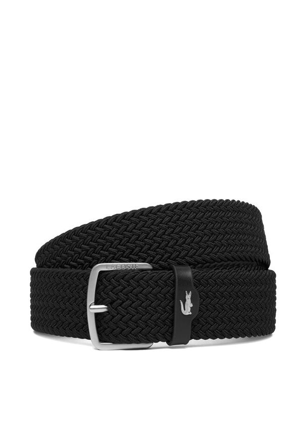 Pasek Męski Lacoste. Kolor: czarny