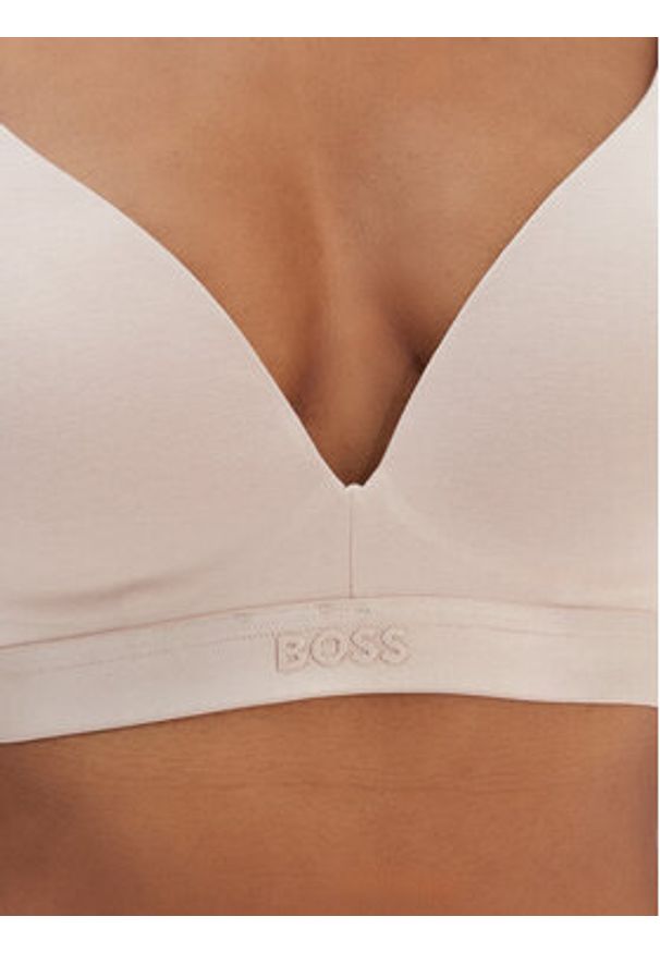 BOSS Biustonosz braletka 50535250 Beżowy. Kolor: beżowy. Materiał: bawełna