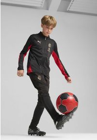 Puma - Młodzieżowe spodnie treningowe AC Milan PUMA Black For All Time Red. Kolor: czerwony, wielokolorowy, czarny