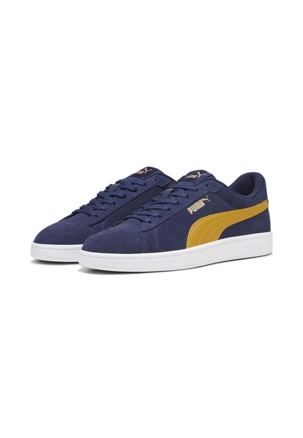 Puma - Buty do chodzenia męskie PUMA Smash 3.0. Zapięcie: sznurówki. Kolor: biały, niebieski, żółty, wielokolorowy. Materiał: materiał, zamsz. Szerokość cholewki: normalna. Sport: turystyka piesza