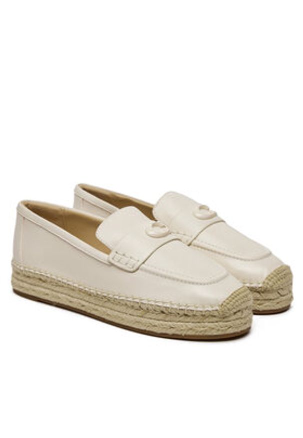 Coach Espadryle Camilla CR045 Écru. Materiał: skóra