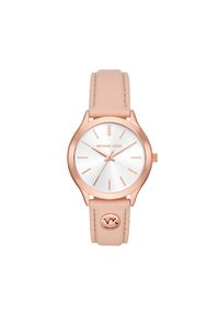 Michael Kors Zegarek Slim Runway MK7545 Różowy. Kolor: różowy. Materiał: skóra #1