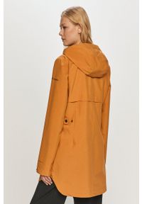 columbia - Columbia kurtka przeciwdeszczowa damska kolor pomarańczowy przejściowa. Okazja: na co dzień. Typ kołnierza: kaptur. Kolor: pomarańczowy. Styl: casual