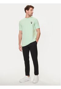 Karl Lagerfeld - KARL LAGERFELD T-Shirt 755027 542221 Zielony Regular Fit. Typ kołnierza: dekolt w karo. Kolor: zielony. Materiał: bawełna #5