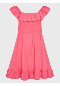 Guess Sukienka letnia J3GK36 WFBN0 Różowy Regular Fit. Kolor: różowy. Materiał: wiskoza. Sezon: lato #2