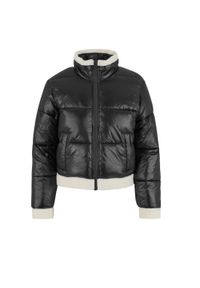 Kurtka puchowa z recyklingu damska Urban Classics Sherpa. Kolor: czarny, wielokolorowy, biały. Materiał: puch #1