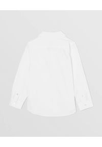 BURBERRY CHILDREN - Bawełniana koszula Icon Stripe 3-14 lat. Kolor: biały. Materiał: bawełna. Długość rękawa: długi rękaw. Długość: długie. Sezon: lato. Styl: klasyczny, sportowy, elegancki #4
