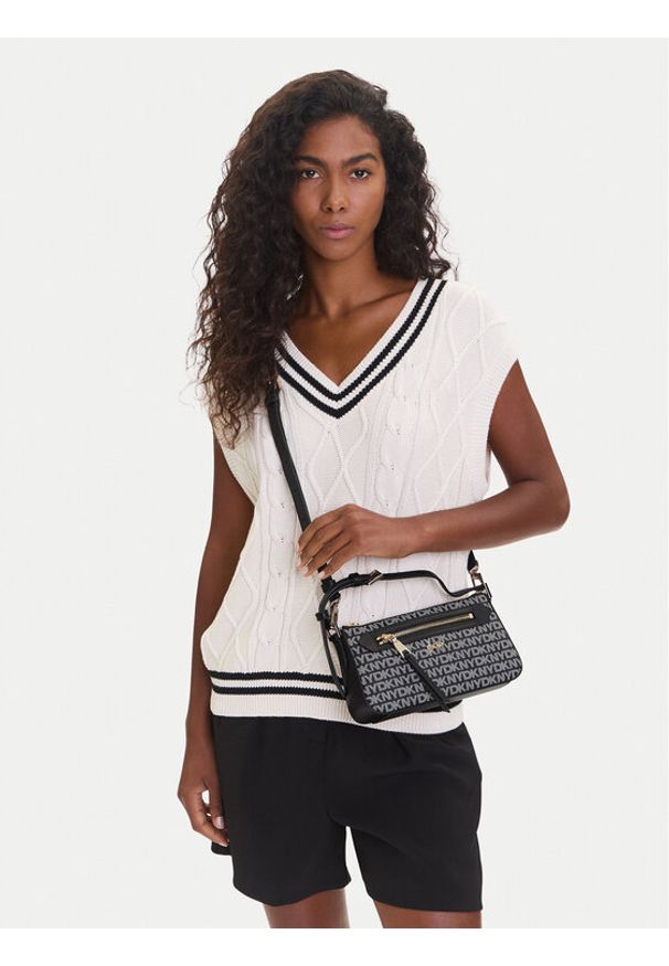 DKNY Torebka Bryant Ave Tz Demi C R42HYE18 Czarny. Kolor: czarny. Materiał: skórzane