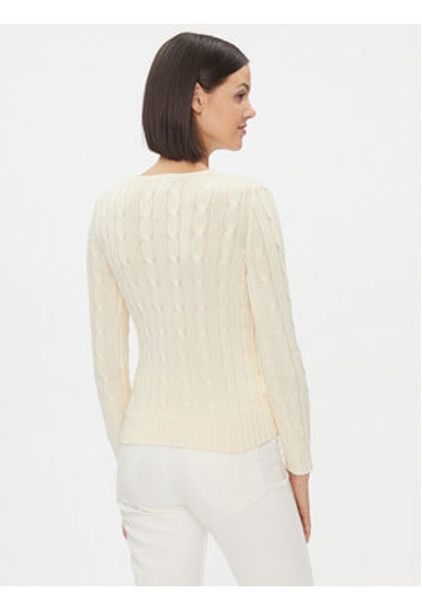 Polo Ralph Lauren Sweter 211891640010 Écru Regular Fit. Typ kołnierza: polo. Materiał: bawełna