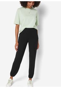 bonprix - Spodnie z mieszanki wiskozy. Kolor: czarny. Materiał: wiskoza #1